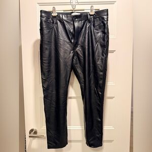 Abercrombie & Fitch Black Faux Leather Skinny Jeans